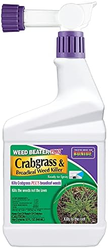 Bonide Weed Beater Plus Crabgrass & Broadleaf Weed Killer, 32 oz Ready-to-Spray, Fast-Acting Control for Broadleaf Weeds