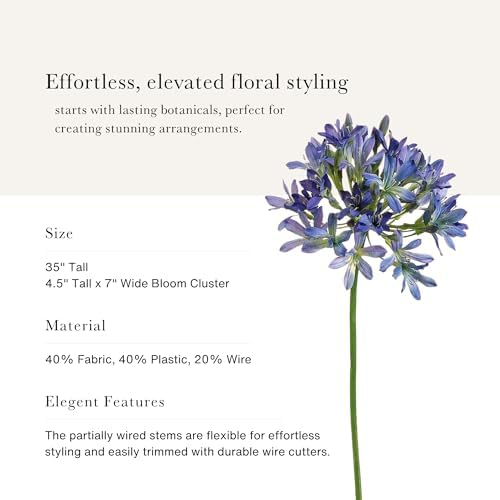 Purple and Blue Artificial Agapanthus - 35" by Radial