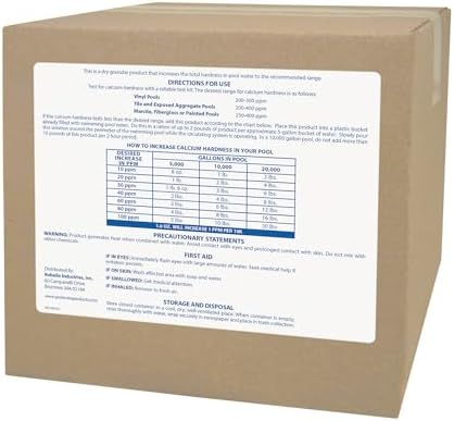 Pool Mate 25-Pounds Premium Calcium Hardness Increaser for Pools | Calcium Up, 100% Calcium Chloride, 8 ounces raises calcium hardness level 10 ppm per 5,000 gallons of water, Made in USA