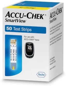 Accu-Chek SmartView Test Strips for Diabetic Blood Glucose Testing (Pack of 50) for Use with Accu-Chek Nano Meter Only