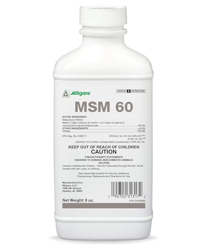 ALLIGARE MSM 60 DF - Selective Broadleaf Brush and Weed Killer for Pastures, Rangelands, Forestry, Roadsides & Industrial Sites - Low Use Rates, Tank-Mix Compatible - 8 oz