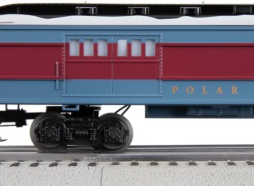 Lionel The Polar Express O Gauge Baggage Car – Lighted Railroad Model Train Car with Diecast Trucks, Operating Couplers, Snow-Covered Roof Detail