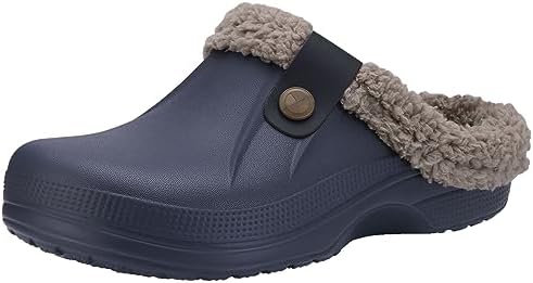 Beslip Fur Lined Clogs for Women & Men Fuzzy Slippers with Memory Foam