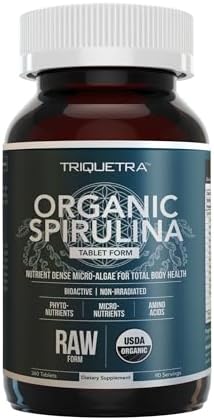 Organic Spirulina Powder – Made with Parry® Spirulina, Known for Superior Purity and Nutrient Density – Vegan Farming – Non-Irradiated – Blue-Green Algae Superfood Supplement – 75 Servings – 8 oz