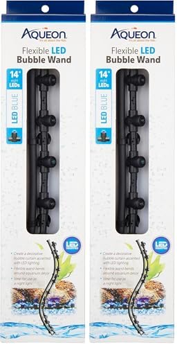 Aqueon Fish Tank Aquarium Flexible LED Accent Light and Bubble Wand, Blue, 14 Inch