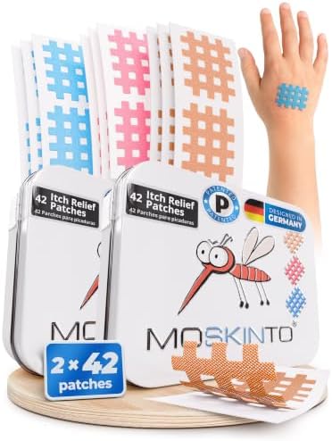 Moskinto The Original Mosquito Itch Relief Patches for Kids & Adults, Bug Bite Patches Soothe Swelling & Itching, Anti Itch Bug Bite Relief