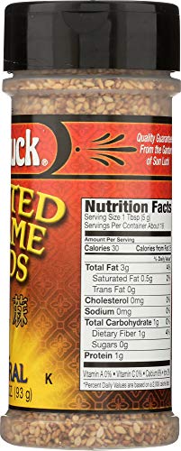 Sun Luck Toasted Sesame Seeds All Natural Gluten Free 3.25 Ounces (3 Pack)