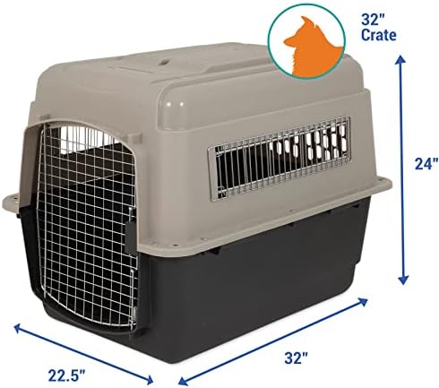 Petmate Ultra Vari Dog Kennel for Medium Dogs (Durable, Heavy Duty Dog Travel Crate, Made with Recycled Materials, 32 in. Long) 30 to 50 lbs