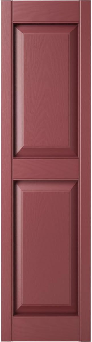 Mid America 00021247002 Standard Size Williamsburg Double Panel Vinyl Shutters, w/Installation Shutter-Lok's & Matching Screws (Per Pair), 002, 12"W x 47"H, Black