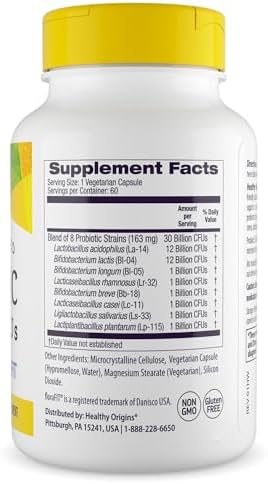 Healthy Origins Probiotic 30 Billion CFUs, 60 Veggie Caps