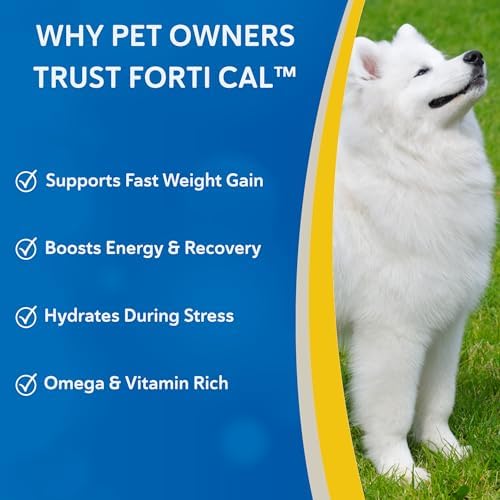 Doc Roys Forti Cal Liquid Energy Supplement for Dogs, Cats, Horses and Parrots, Natural Glucose Source with Soluble and Insoluble Fiber, Vanilla Flavor, Gallon