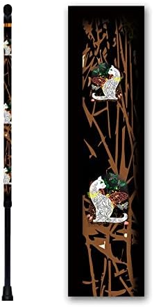 Walking Cane T Handle Derby Adjustable Aluminum Cat Design Men or Women