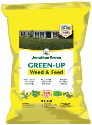 Jonathan Green (12345) Green-Up Weed & Feed - 21-0-3 Grass Fertilizer & Weed Killer (15,000 Sq. Ft.)