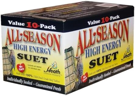 Heath Outdoor Products birds DD4-10 All Season High Energy Suet Cake, Case Of 10