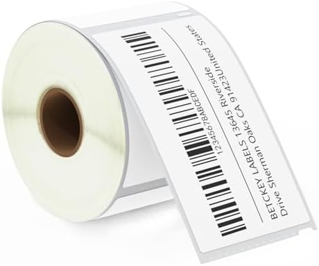 BETCKEY - Compatible DYMO 30256 (2-5/16" x 4") Shipping Labels, Perforated, Compatible with DYMO Labelwriter 450, 4XL, NOT FIT 550 & 5XL [10 Rolls/3000 Labels]