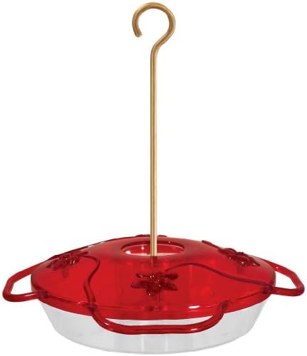Aspects 367 Hummzinger Ultra Hummingbird Feeder, 12-Ounce,4 Feeding,Red
