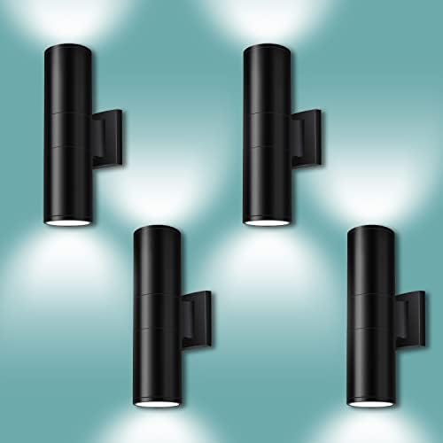 rosykite Outdoor Wall Lights 4 Pack, Dusk to Dawn Sensor Cylinder Sconce