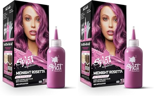 Splat Midnight Rosetta Semi Permanent Hair Dye Kit for Blondes, 1 Application, Includes Deep Reconstructor Conditioner, Lasts 30 Washes