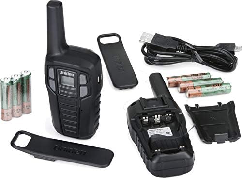 Uniden SX167-2C Up to 16 Mile Range Two-Way Radio Walkie Talkies, Rechargeable Batteries with Convenient Charging Cable, NOAA Weather Channels