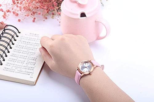 TUOTISI Women's Leather Band Quartz Movement Waterproof Business Classic Analog Watch with Genuine Leather Stainless Steel Band Elegant Ladies Watch