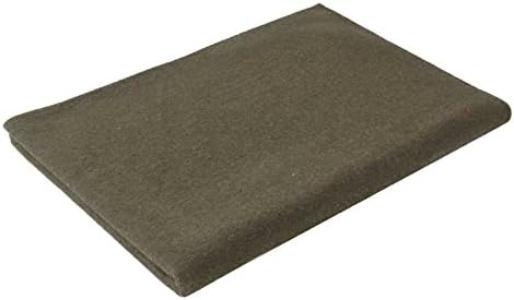 Rothco Wool Outdoor Blanket, Olive Drab (66" x 90") | Natural Wool Warmth, Comfortable, Durable Construction, Ready For Emergencies, Ideal For Camping, Picnics & Outdoor Events