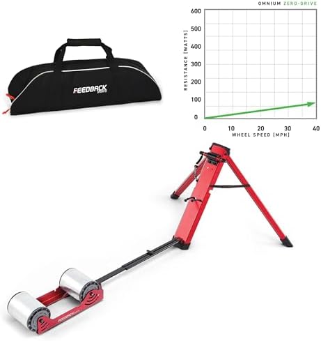 FEEDBACK SPORTS | Omnium Lightweight and Portable Bike Trainer | for 16” to 29” Wheels | Travel Bag Included