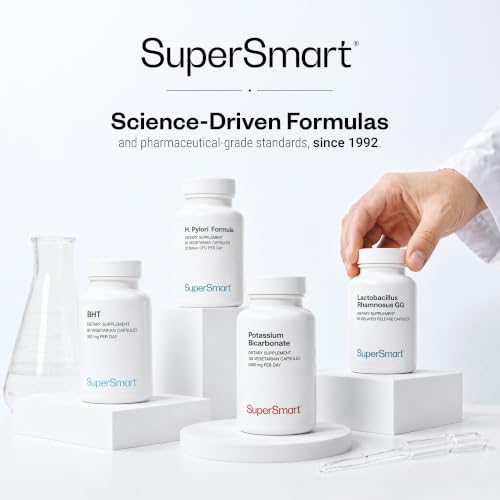 Supersmart Lactobacillus Rhamnosus GG 10 Billion CFU per Day (LGG Probiotic with Inulin) - L. Rhamnosus Supplement | Non-GMO & Gluten Free - 60 DR