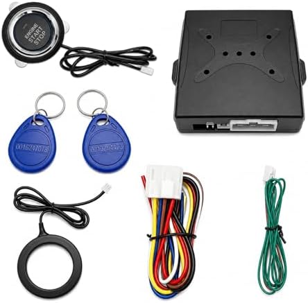 Car Push Engine Start Button Kit, Anti-Thief RFID Push to Start Ignition Kit Installation Assembly