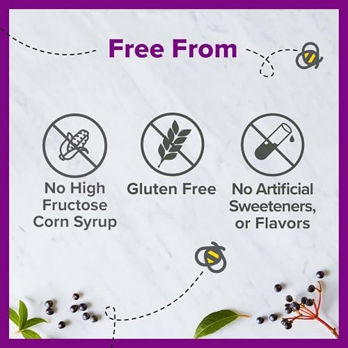 Zarbee's Kids Elderberry Immune Support Gummies, 60 ct | For Kids Ages 12+ Years, Real Elderberry, Vitamins A, C, D3, E & Zinc, No Artificial Sweeteners or HFCS