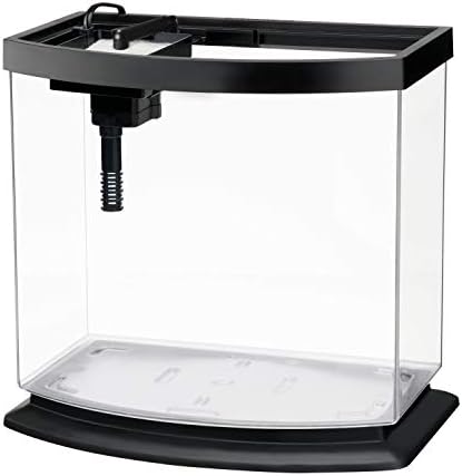 Aqueon LED MiniBow Small Aquarium Fish Tank Kit with SmartClean Technology, Blue, 1 Gallon