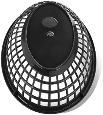 New Star Foodservice Fast Food Baskets, 9 1/4 x 6 Inch Oval, Set of 36, Black