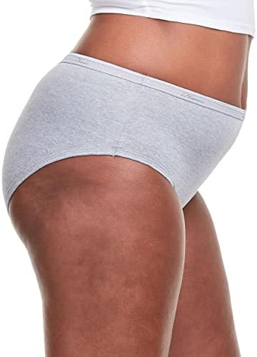 Hanes women's Hi-Cut Panties Pack, Lightweight Cotton Hi-Cuts, 6-Pack (Retired, Colors May Vary)