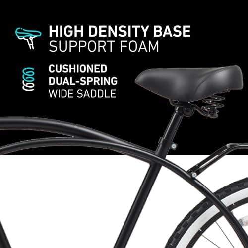 sixthreezero Around The Block Men's Beach Cruiser Bike, Hybrid Bicycle with Rear Rack