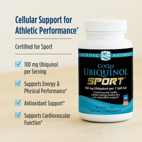 Nordic Naturals Nordic CoQ10 Ubiquinol Sport - 60 Mini Soft Gels - 100 mg Ubiquinol - Heart Health, Physical Performance