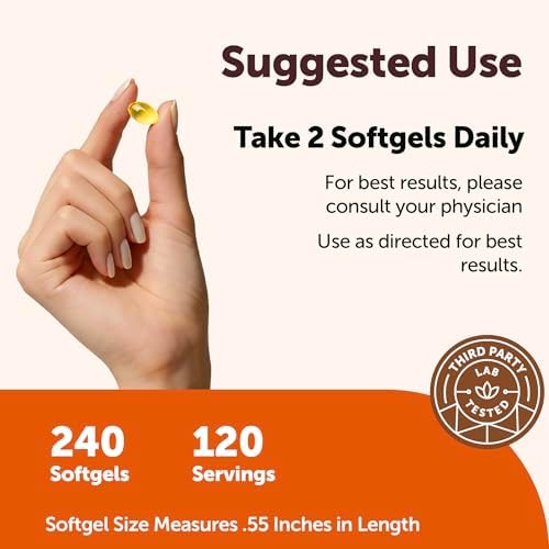 Micro Ingredients Vitamin E 1000 IU (450 mg) Per Serving, 240 Softgels | Daily Vitamin E Supplement | 4-Month Supply | Non-GMO, Gluten Free