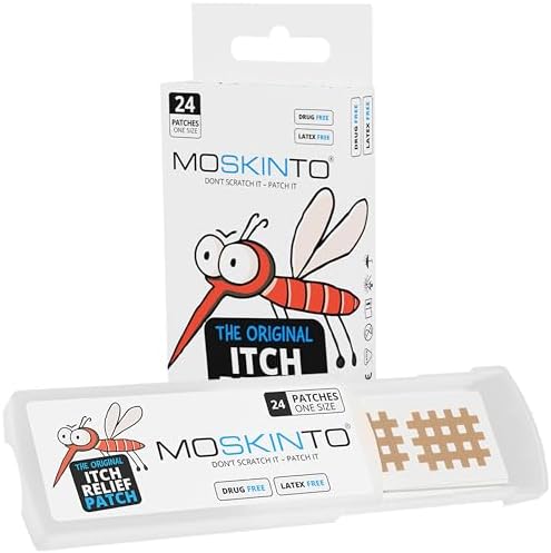 Moskinto The Original Mosquito Itch Relief Patches for Kids & Adults, Bug Bite Patches Soothe Swelling & Itching, Anti Itch Bug Bite Relief