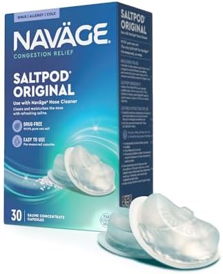 Navage® SaltPods Refills, Original Sea Salt Formula, 90 Count | Pre-Measured Precision: Clears Mucus and Irritants for Breathable, Comfortable Sinuses