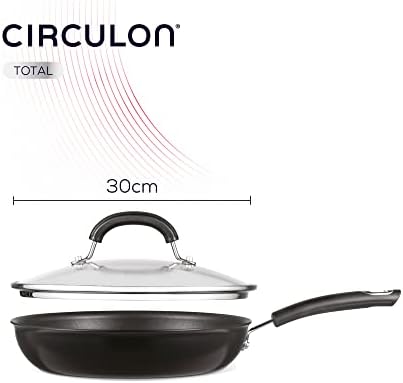 Circulon - Total - Saute Pan with Lid 28cm - Durable Non Stick - Hard Anodised - Induction - Oven and Dishwasher Safe - Lifetime Guarantee