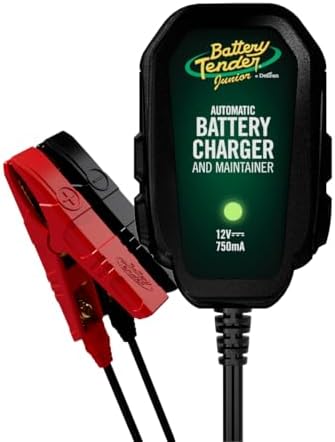 Battery Tender Junior 12V, 750mA Charger and Maintainer: Automatic 12V Powersports for Motorcycle, ATVs