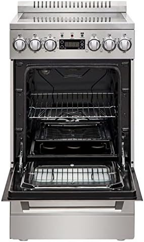 Avanti Electric Range Oven ELITE Series Compact Design, 2-Cu.Ft. Capacity with 4 Coil Burners, Framed Glass Oven Door