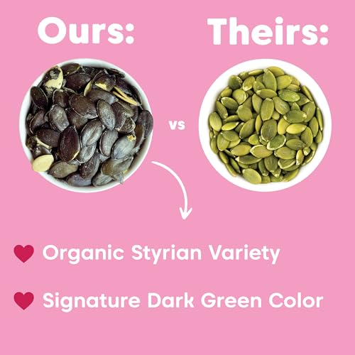 Wilderness Poets, Organic Heirloom Pumpkin Seeds - Styrian Variety, No Shells, Naturally Hulless. Unsalted, Bulk Size, Grown in Oregon, USA or Europe (32 Ounce - 2 Pound)