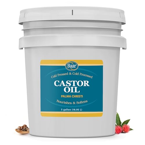 Baar Cold-Pressed Castor Oil, Cold-Processed, Hexane-Free, Palma Christi, for Skin, Hair, Massage & Castor Oil Packs, BPA-Free Bottle, 32 oz | Hexane free, Palma Christi oil, BPA-free bottle, skin, hair and massage applications