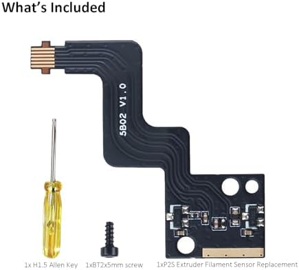 3D Printer Extruder Filament Sensor Replacement for Bambu Lab P2S | Hall Switch Board Assembly with FPC cable & H1.5 Allen Key for Precision Runout