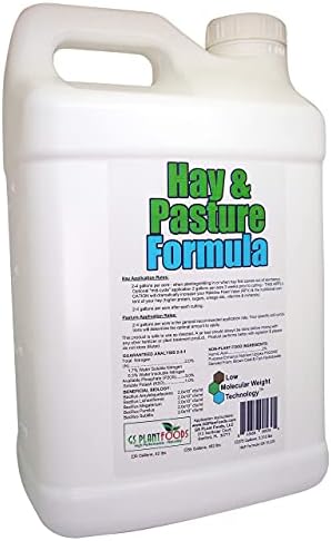 Hay & Pasture Formula by GS Plant Foods- Organic Pasture Fertilizer with Humic Acid & Fulvic Acid (5 Gallon) - Pasture Grass Formula for Higher