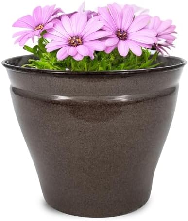 Headwind Glazed Ironstone Avery Collection Decorative Plant Pot – 6" Midnight Sapphire Glazed Decorative Pot – Lightweight & Durable Flower Pots