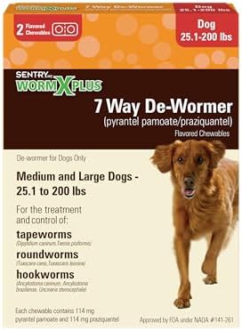 Worm X Plus 7 Way Liquid Dewormer for Dogs 2 oz Broad Spectrum Canine Anthelmintic Suspension Removes Hookworms and Roundworms for Dogs Up to 120 lbs | Ideal for Dogs up to 120 lbs; Precise Weight-Based Dosing; broad-spectrum canine parasite control; 2 o…