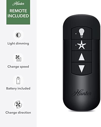 Hunter 54in Contemporary Ceiling Fan with Remote Control in Brushed Nickel (Renewed)