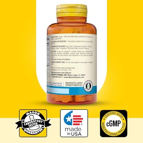 MASON NATURAL Calcium 600 mg with Vitamin D3, 300 Day Supply, Supports Healthy Bones & Normal Muscle Function, Coffee Mocha Flavor