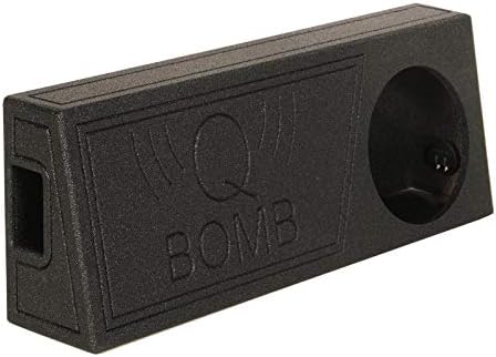 Q Power QBomb Single 12 Inch Vented Subwoofer Sub Box with Black Bedliner Spray