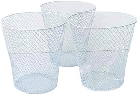 Black Wire Mesh Round Waste Basket (3 Pack), Set of 3